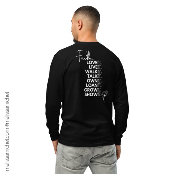 New! Faith Unisex Garment-Dyed Heavyweight Long-Sleeve Shirt - Picture 6 of 8